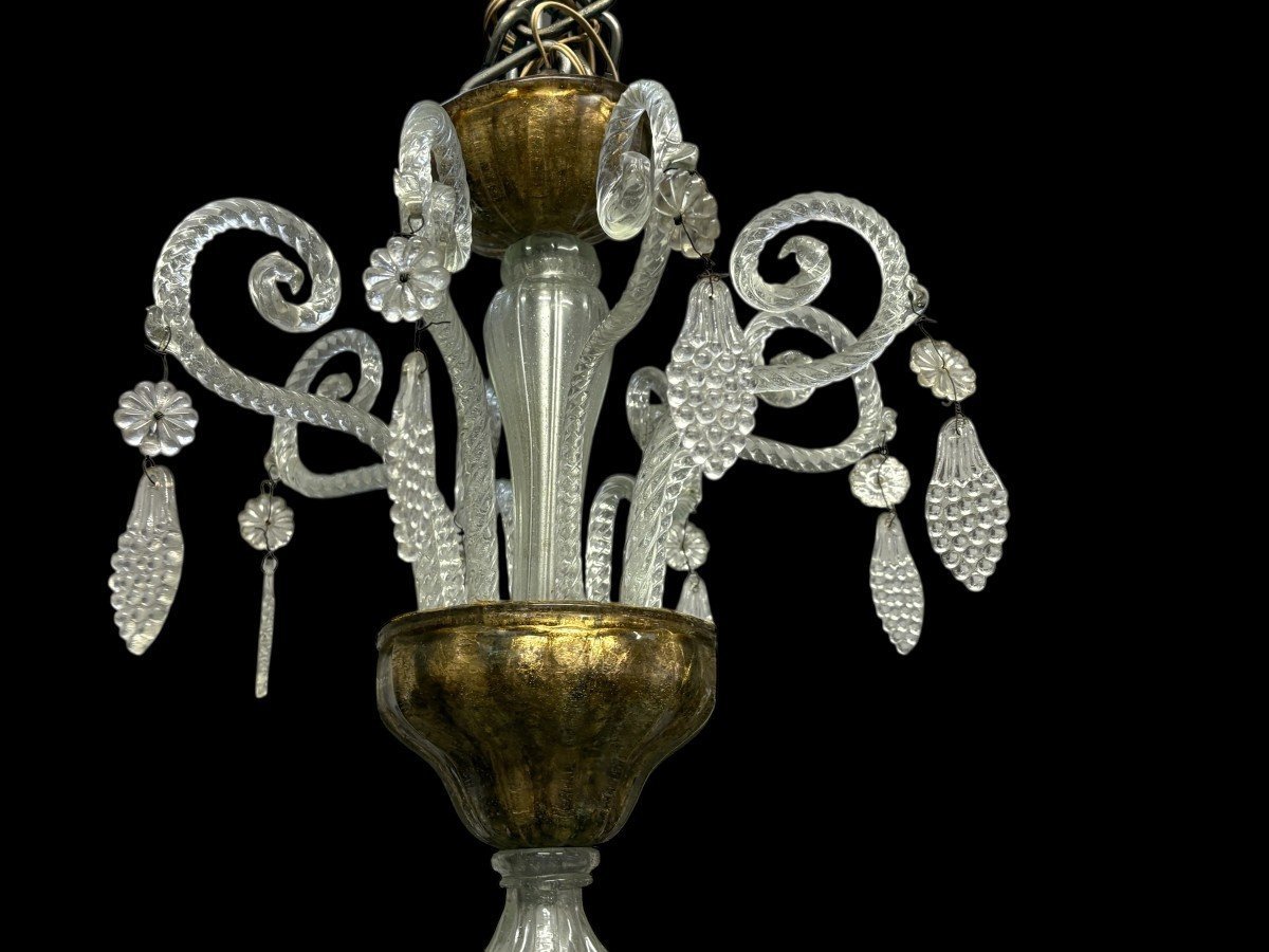 Grand lustre Liégeois à 8 bras, XIXe siècle (112 cm).-photo-4