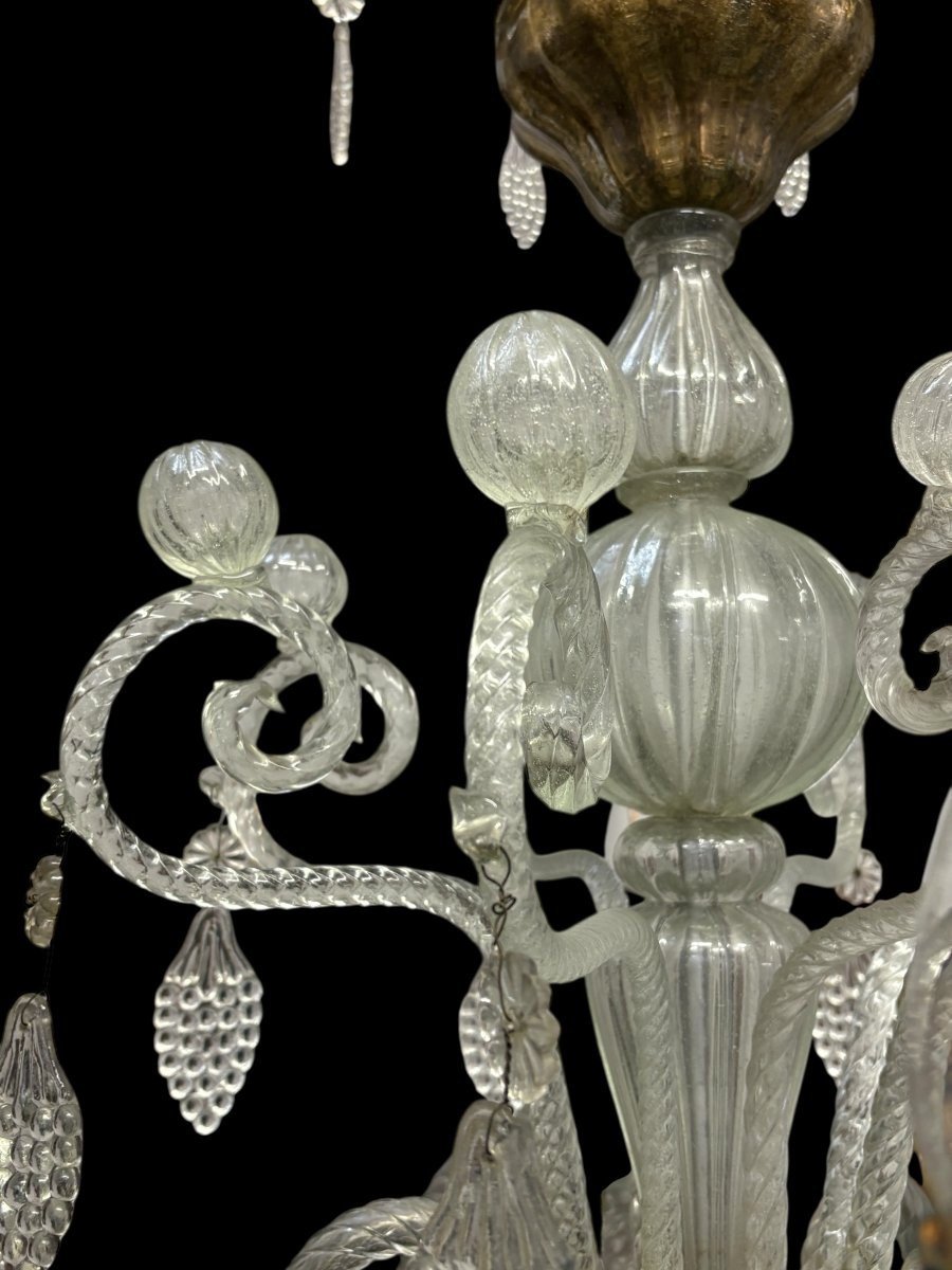 Grand lustre Liégeois à 8 bras, XIXe siècle (112 cm).-photo-1