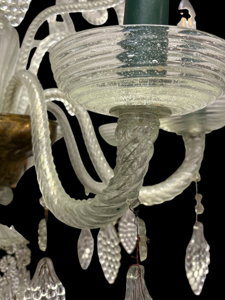 Grand lustre Liégeois à 8 bras, XIXe siècle (112 cm).-photo-4