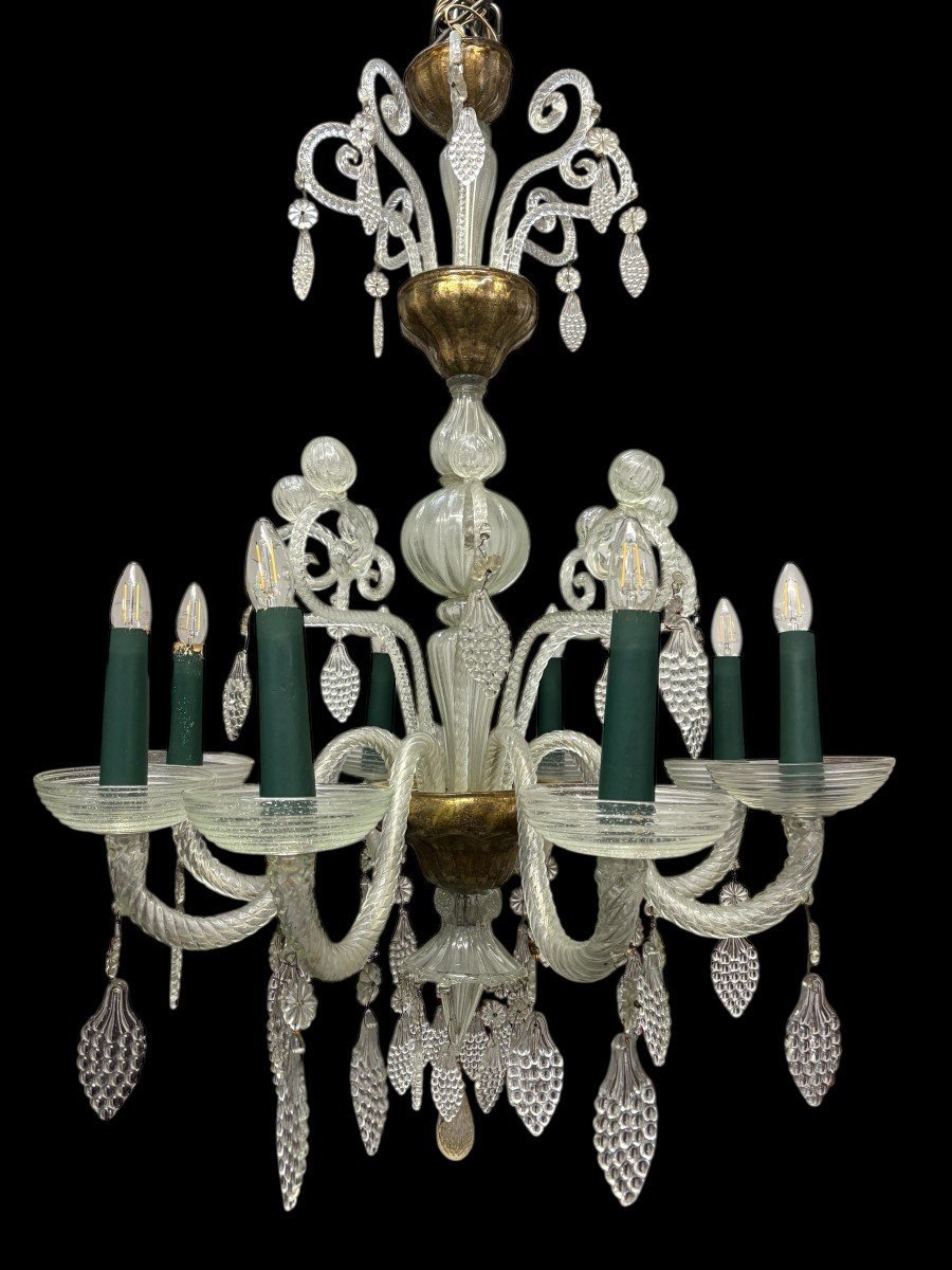 Grand lustre Liégeois à 8 bras, XIXe siècle (112 cm).-photo-8