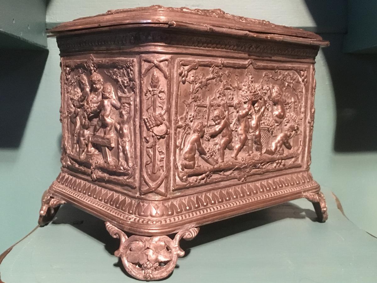 Box / Cigar Box In Silver Metal 19thc.-photo-4