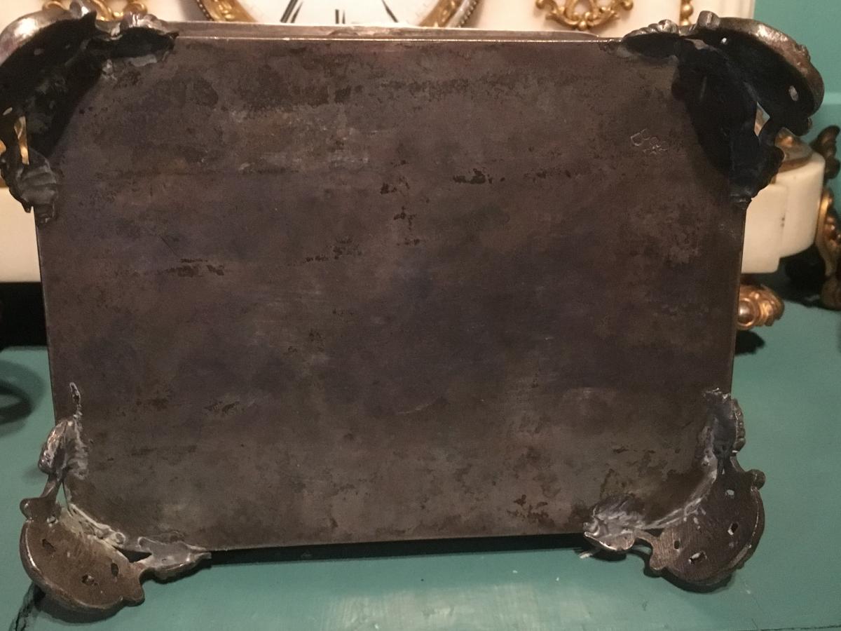 Box / Cigar Box In Silver Metal 19thc.-photo-8