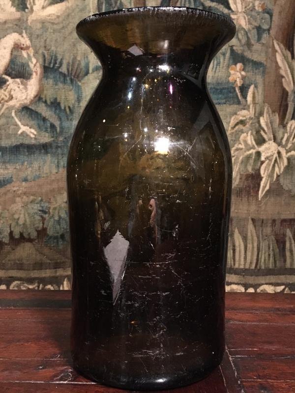 Green Glass Bottle 18th Century-photo-2