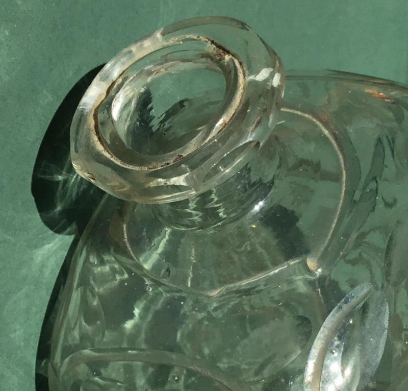 Glass Bottle 18th Century Height: 19.3 Cm-photo-4