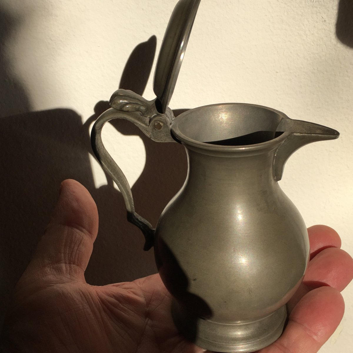 Miniature Pewter Wine Pitcher, Height 11.7 Cm-photo-7