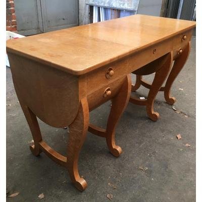 Art Deco Special Dressing Table In Speckled Maple.-photo-3