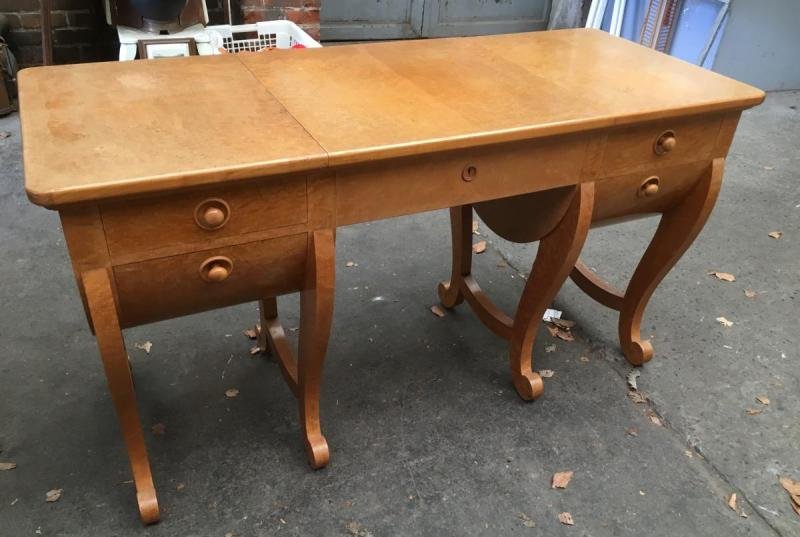 Art Deco Special Dressing Table In Speckled Maple.-photo-1