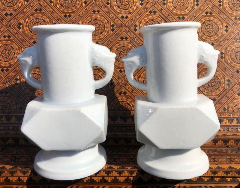 Paire De Vases Asiatiques En Porcelaine 19ème.-photo-5