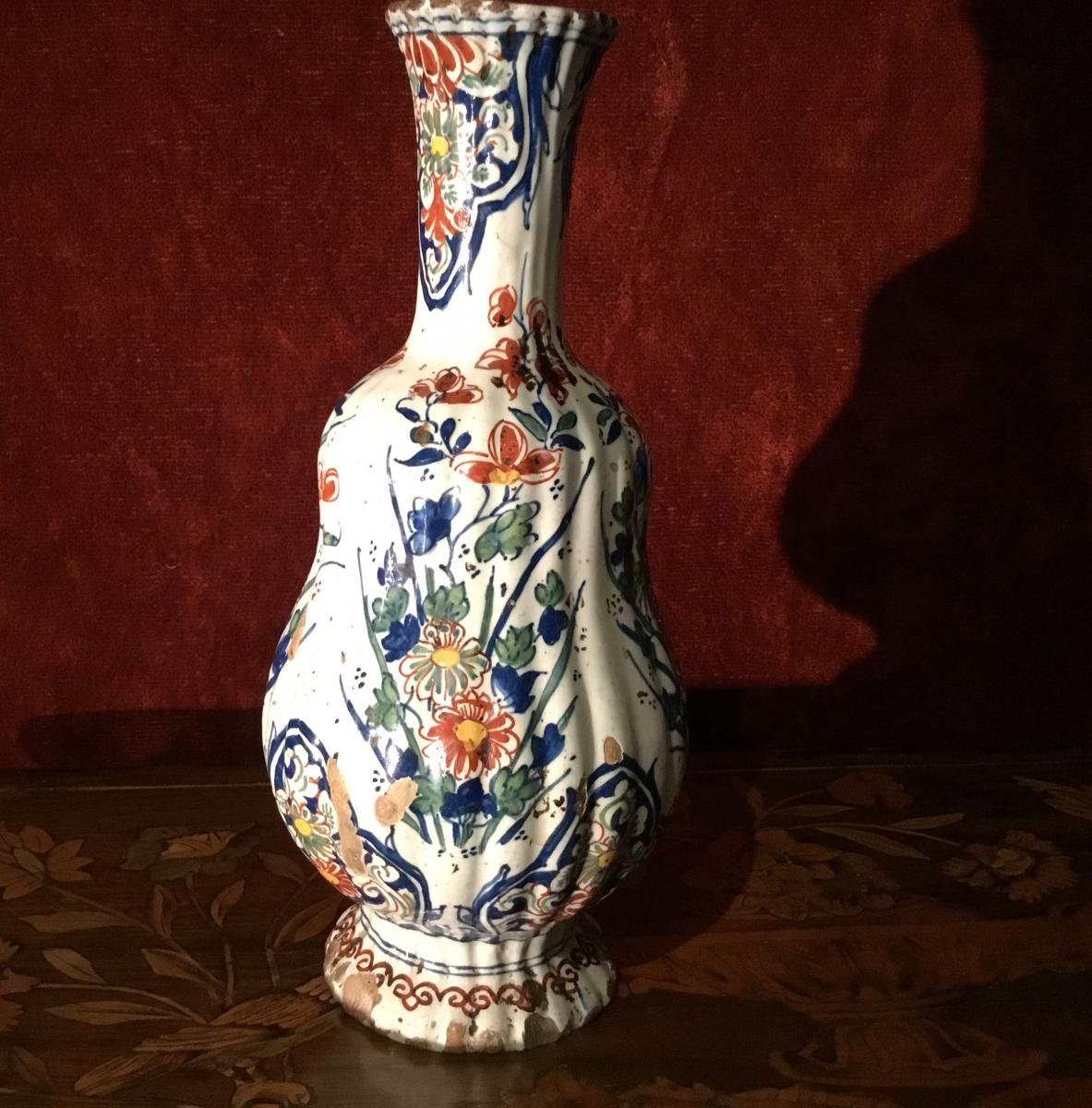 Vase De Delft Polychrome Du 18e Siècle -photo-2