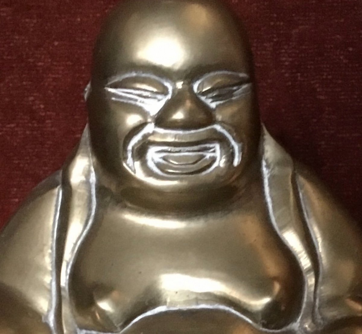 Bouddha En Bronze 19e Siècle Hauteur 19 Cm. -photo-1