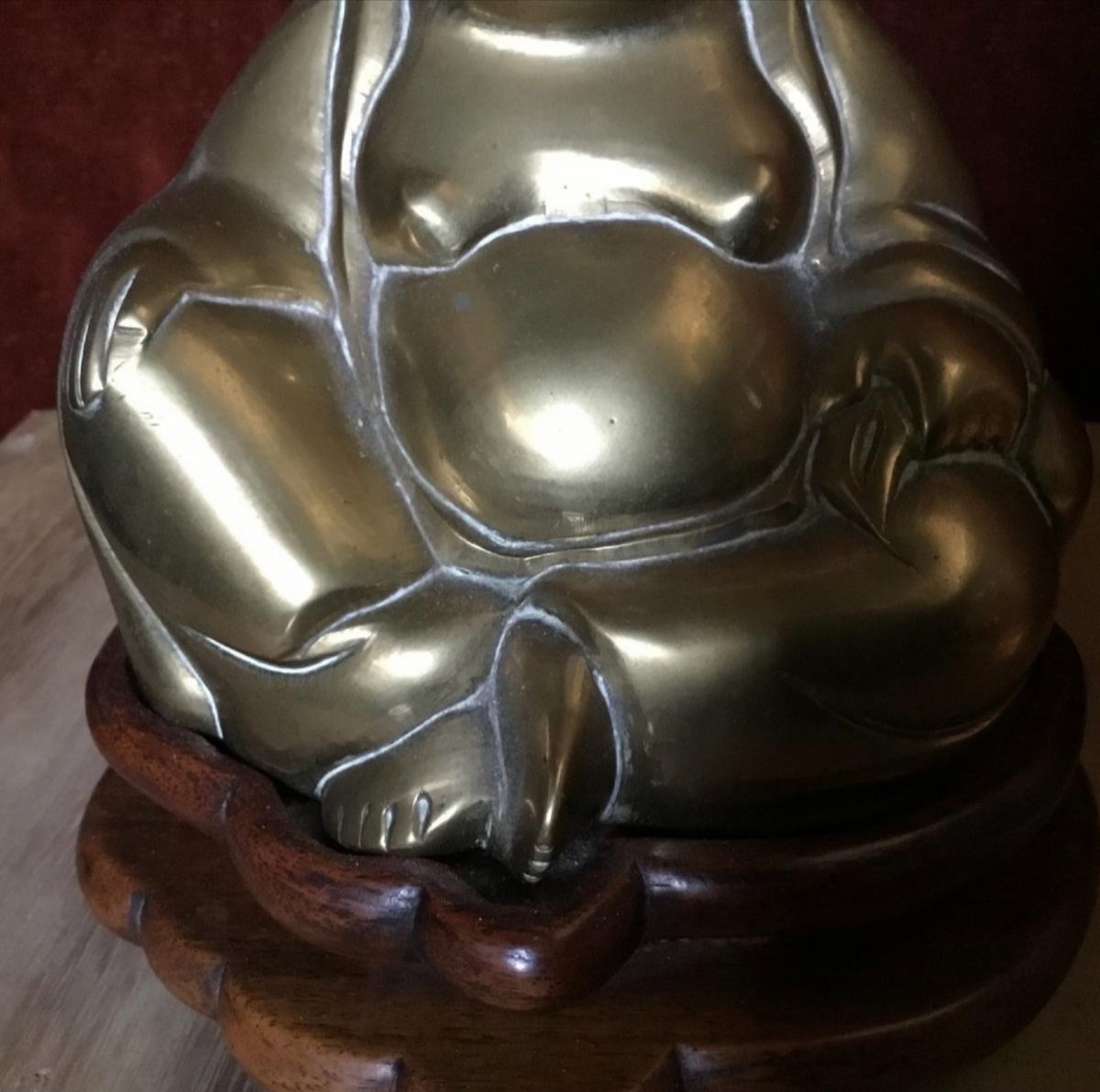 Bouddha En Bronze 19e Siècle Hauteur 19 Cm. -photo-2