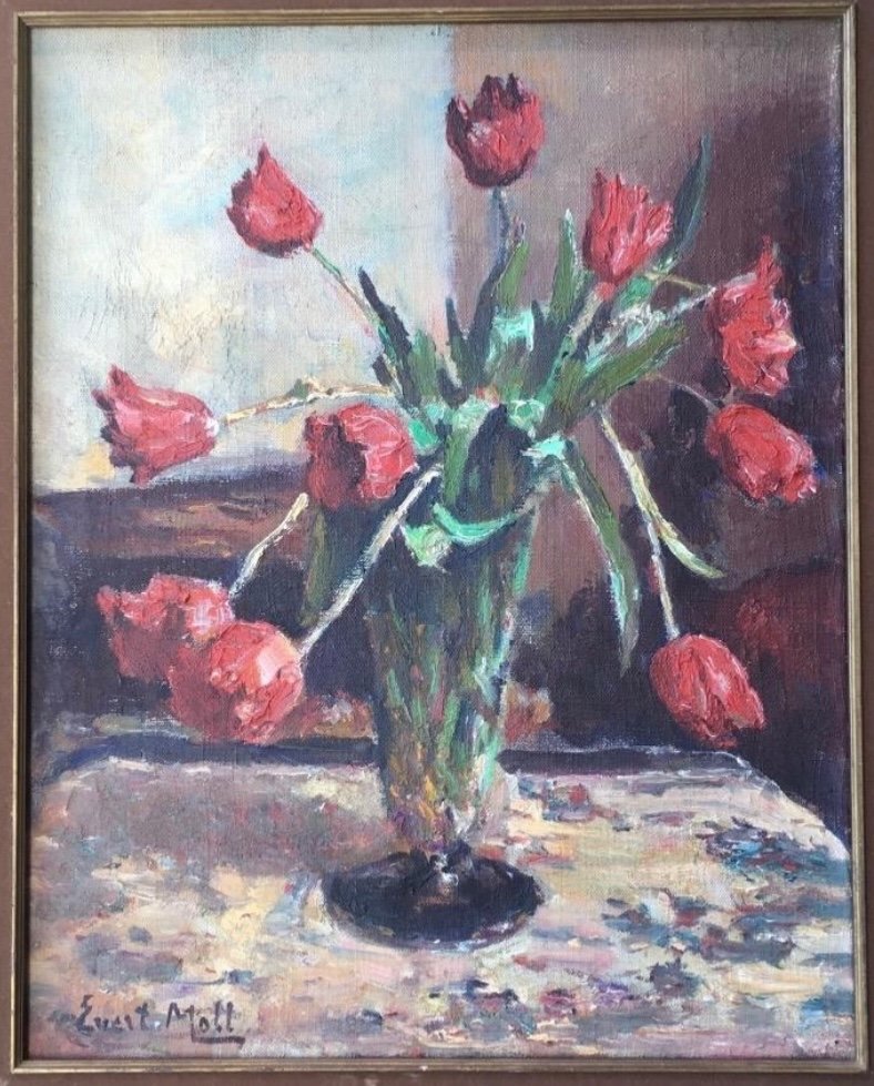 Un Joyeux Tableau De Tulipes Rouges -photo-8
