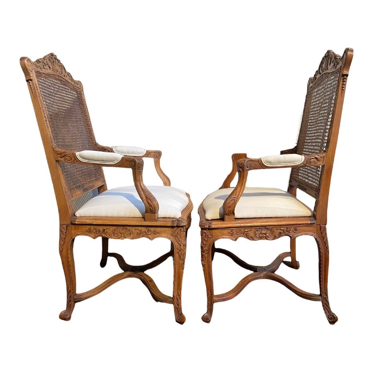 Pair Of 19thc Regency Style Armchairs.-photo-3