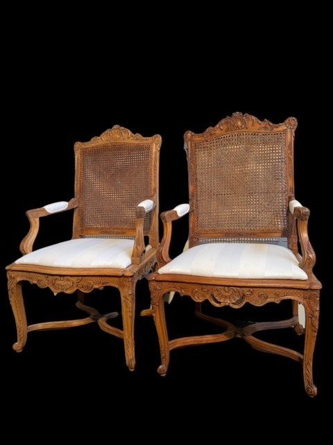 Pair Of 19thc Regency Style Armchairs.-photo-6