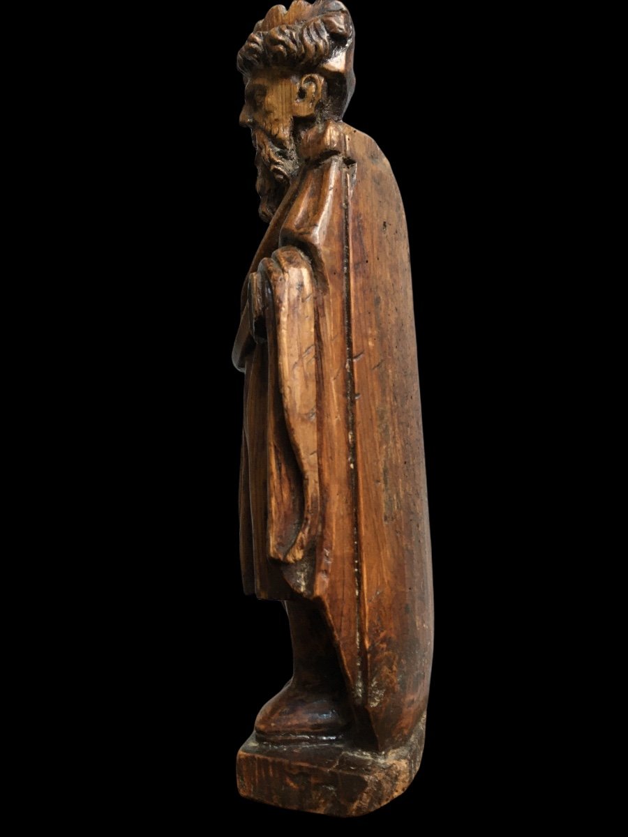 King Statue In Carved Wood Around 1700-photo-4