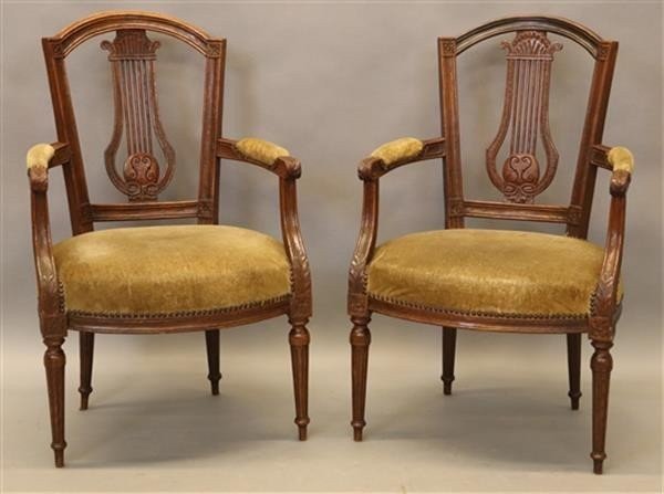 Paire De Fauteuils Louis XVI 18ème.-photo-4