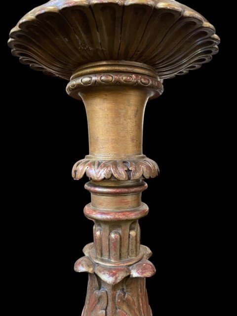 Pair Of Torchères In Gilt Wood Early 19thc.-photo-4