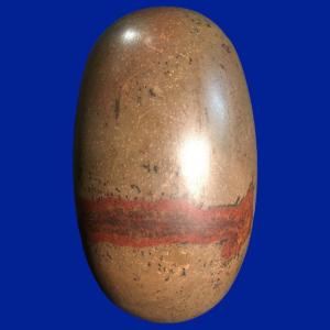 Phallic Symbol Of God Shiva In Stone, Diameter 10 Cm.