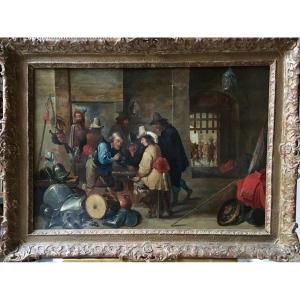 Peinture huile sur panneau (chêne) 88X66 cm 