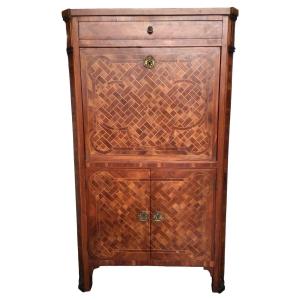 Petite secrétaire Louis XVI en bois précieux 