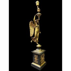 Grand pied de lampe style Empire en bronze 1920
