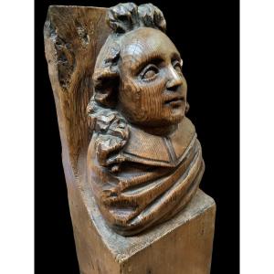 A 17th Century Carved Beam Support 
