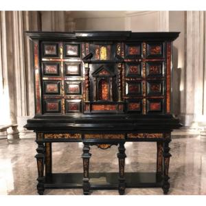 Large Antwerp Cabinet Circa 1700 In Ebony 