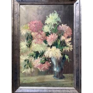 Nature morte aux fleurs Paris vers 1960 