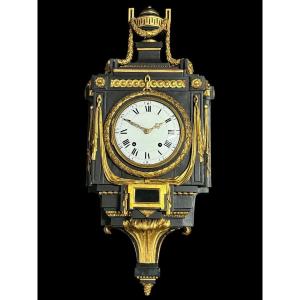 Grand Cartel Mural De Style Louis XVI En Bois 18ème ( 78 Cm ).