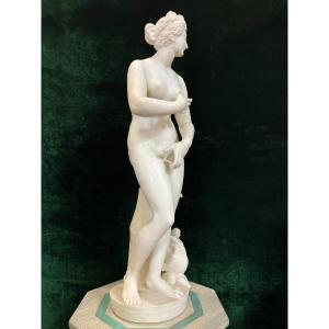 Beautiful 19th-century Alabaster Sculpture Of Venus. (79 Cm)