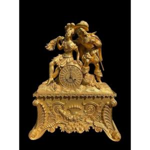 Beautiful Charles X Gilt Bronze Clock