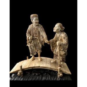 Jolie sculpture en ivoire, Chine, XIXe siècle