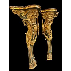 A Pair Of Elegant 18th-century Italian Wall Sconces.