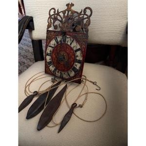 Wrought Iron Wall Clock Circa 1700