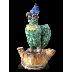 Parrot-shaped Flower Vase 19th Century