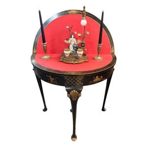 Queen Anne-style Chinoiserie Game Table, Circa 1920