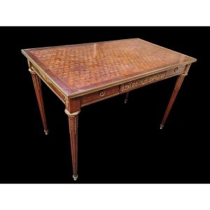 A Beautiful Louis XVI-style Coffee Table/desk, Modeled After A Design By Jean-henri Riesener.