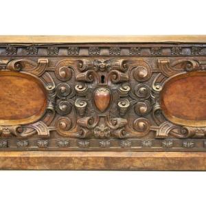 17th-century Italian Renaissance Walnut Chest.