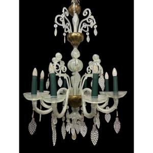 Grand lustre Liégeois à 8 bras, XIXe siècle (112 cm).