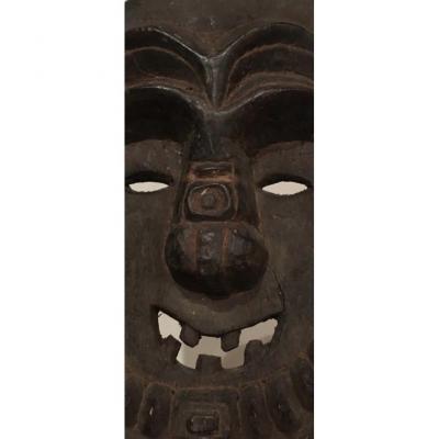 20th Century Painted Wooden Mask