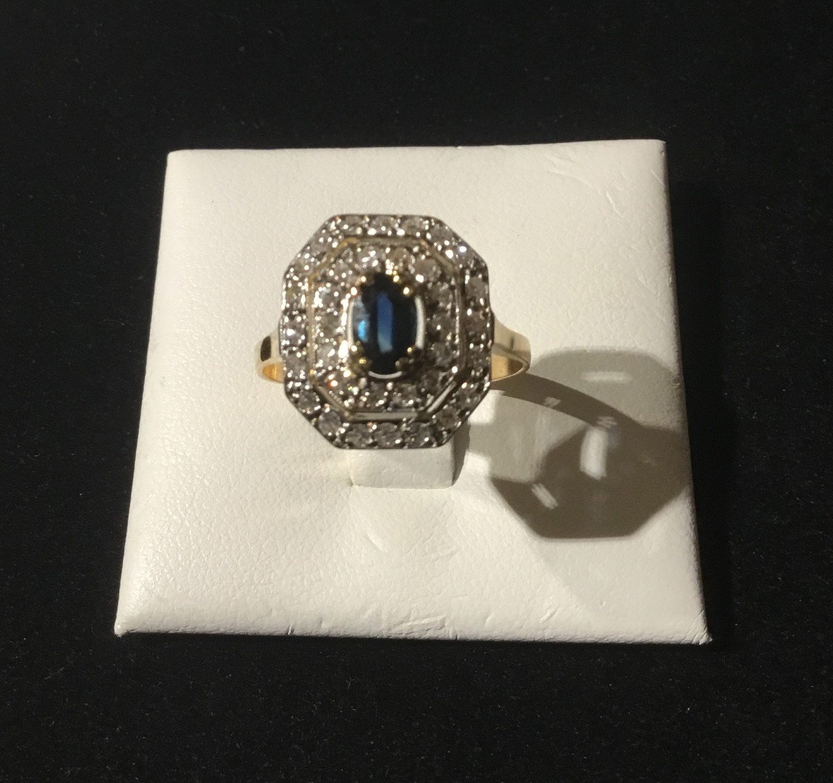 Gold, Sapphire And Diamond Ring-photo-2