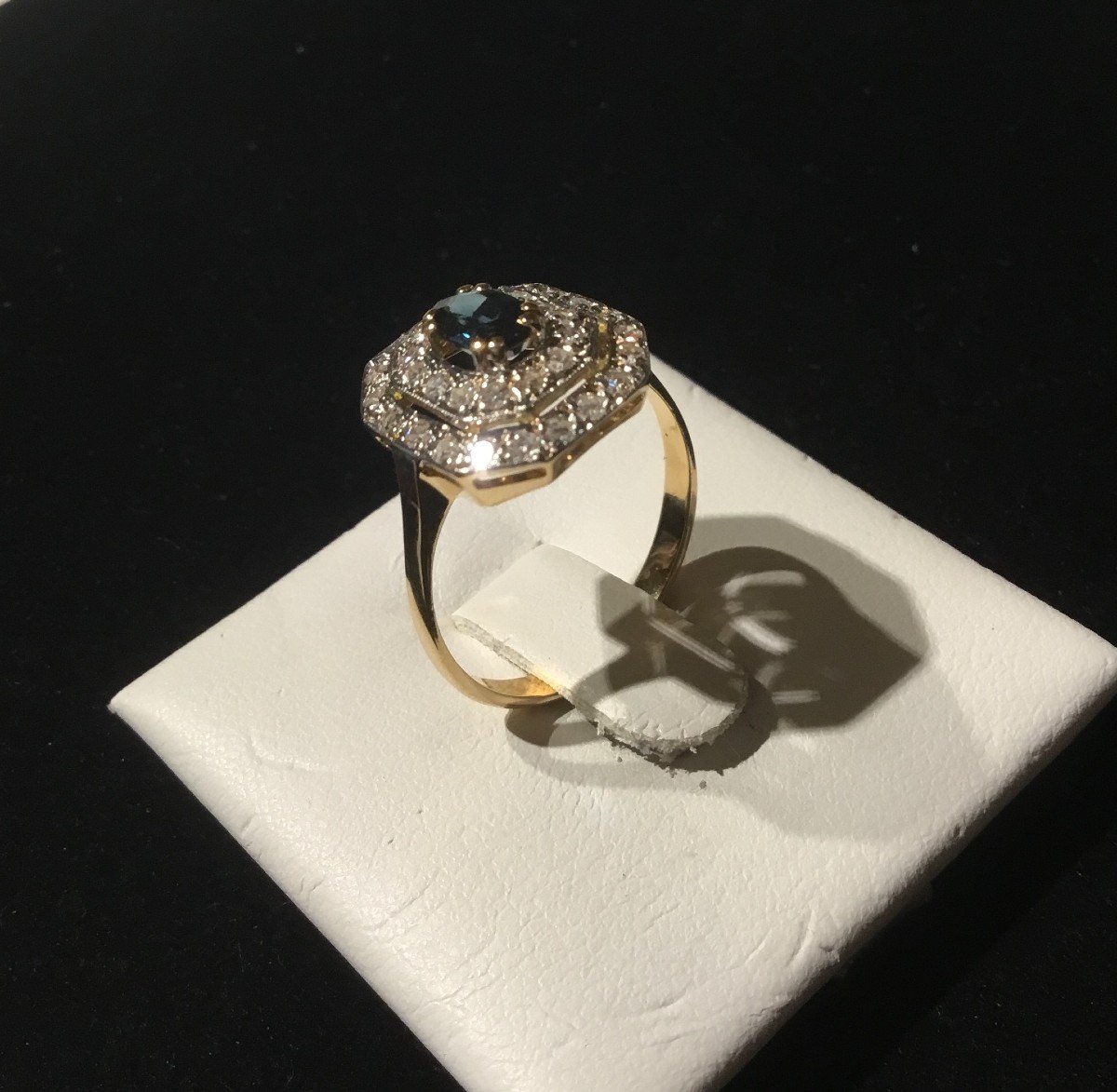 Gold, Sapphire And Diamond Ring-photo-1
