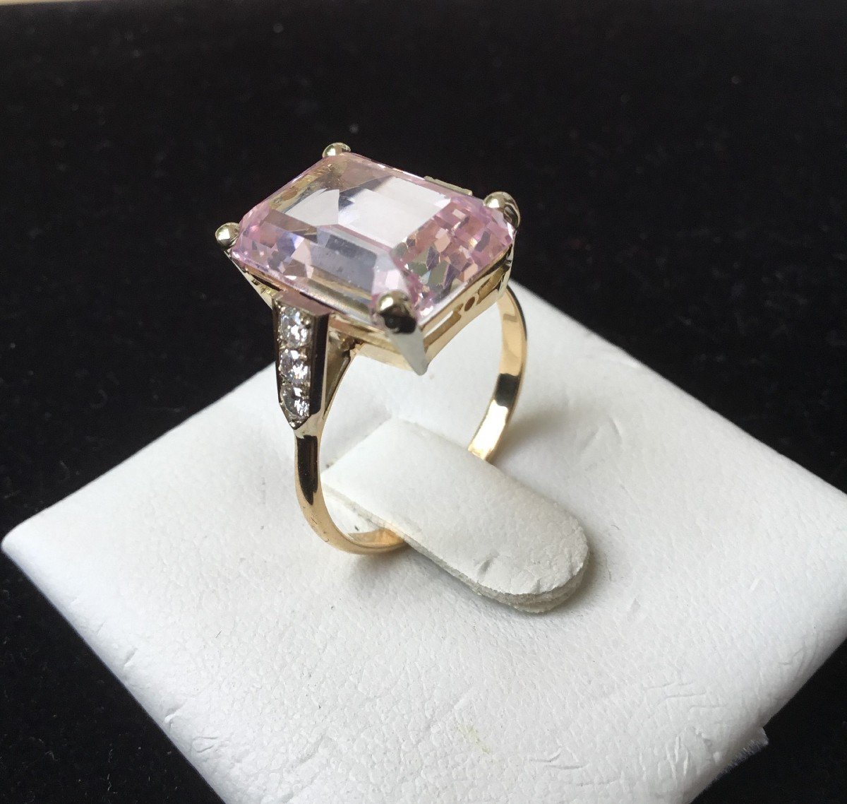 Gold, Morganite And Diamond Ring-photo-3