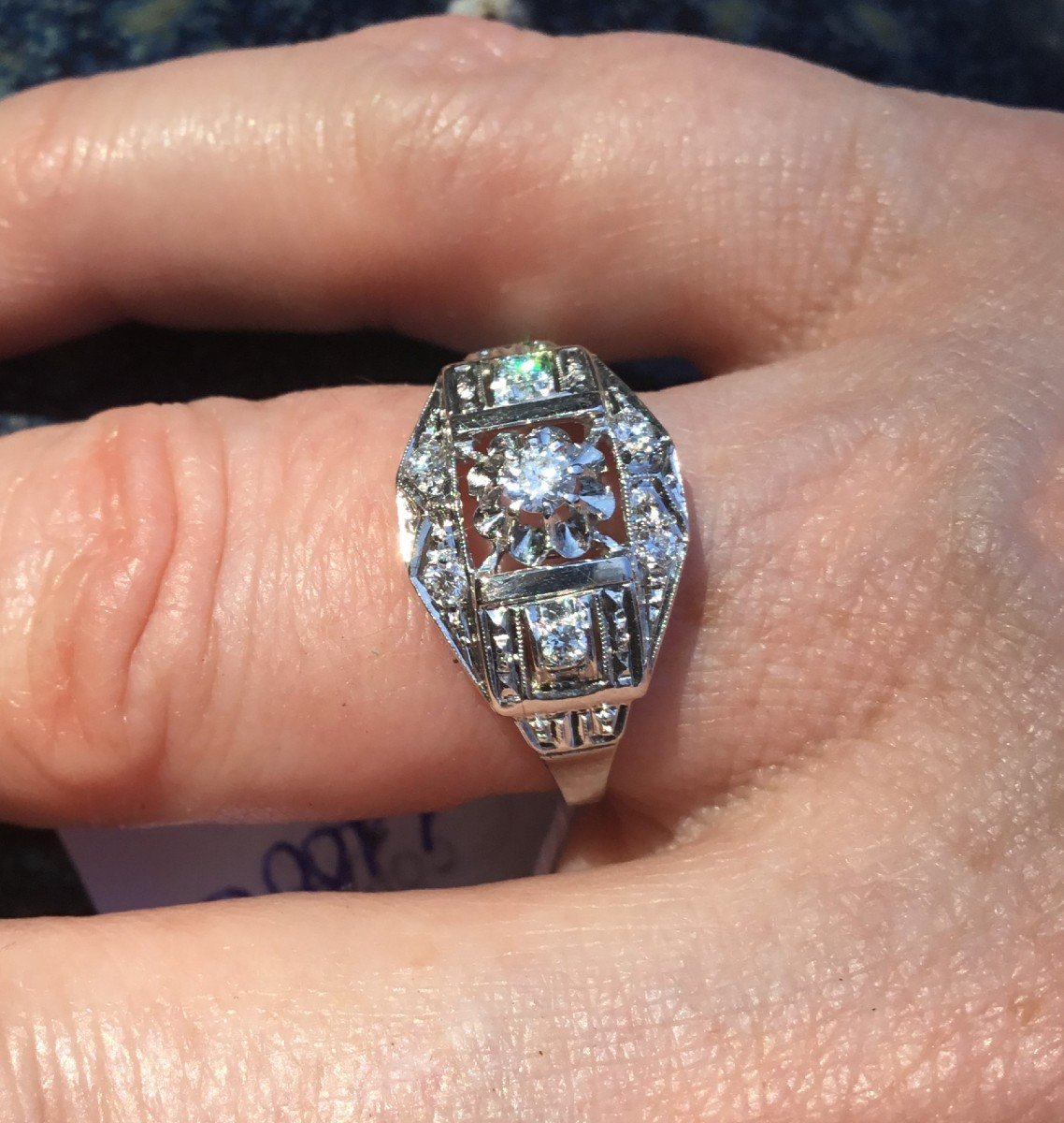 Bague or et diamants-photo-2