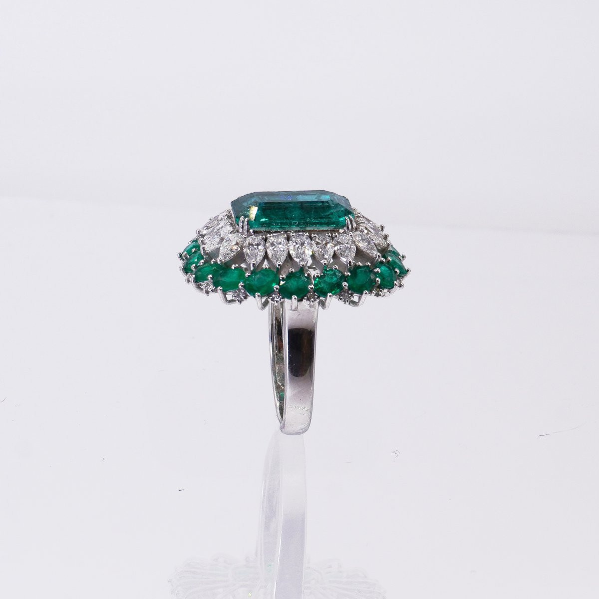  Importante emeraude, diamants poires,-photo-1