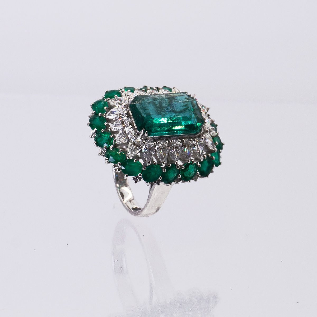  Importante emeraude, diamants poires,-photo-4
