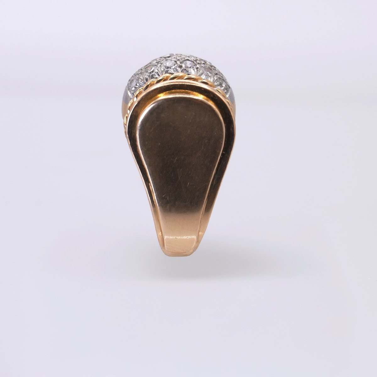 Yellow Gold, Art Deco And Diamond Ring-photo-3