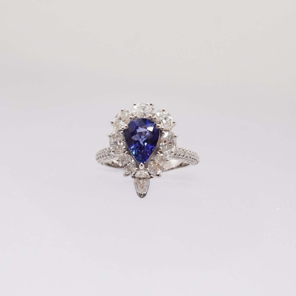 Bague saphir et diamants-photo-2