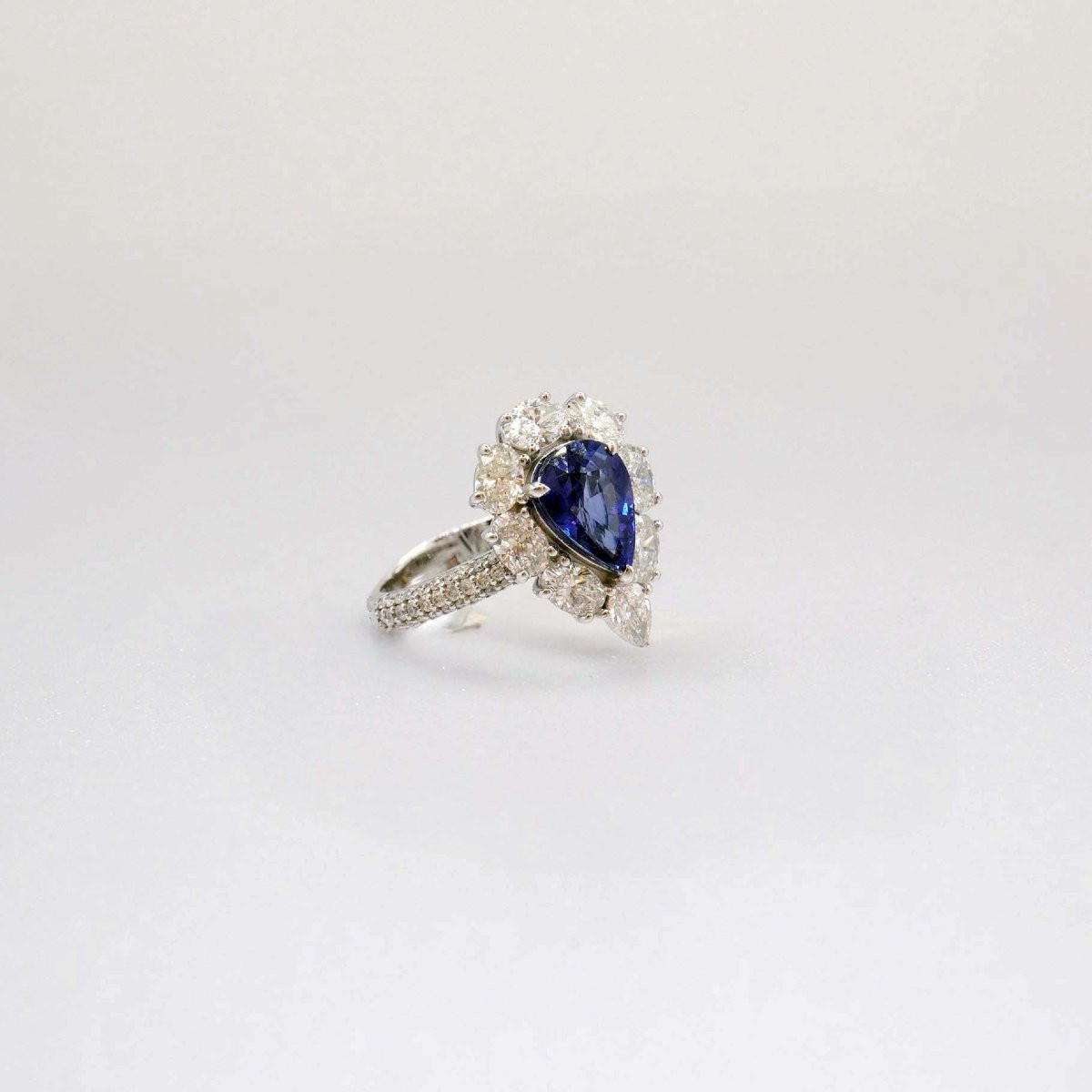 Bague saphir et diamants-photo-3