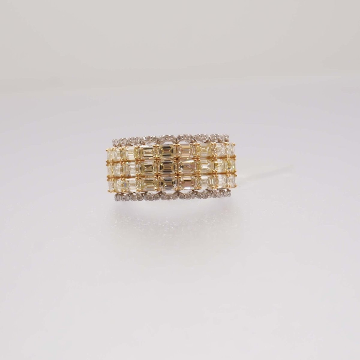 Bague diamant jonquilles et diamants-photo-3